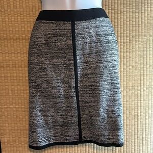 Ann Taylor Black Space Dye Sweater-Knit Skirt L